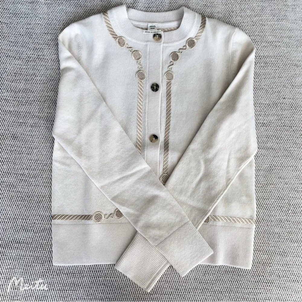 HP!🦋Authentic Hermes Cardigan Size 34 - Picture 6 of 11